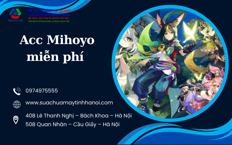 Acc Mihoyo miễn phí