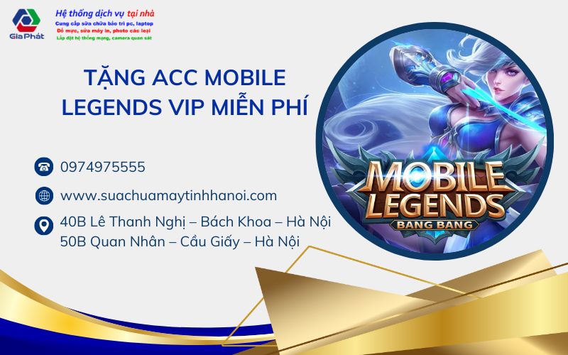 Tặng Acc Mobile Legends VIP miễn phí