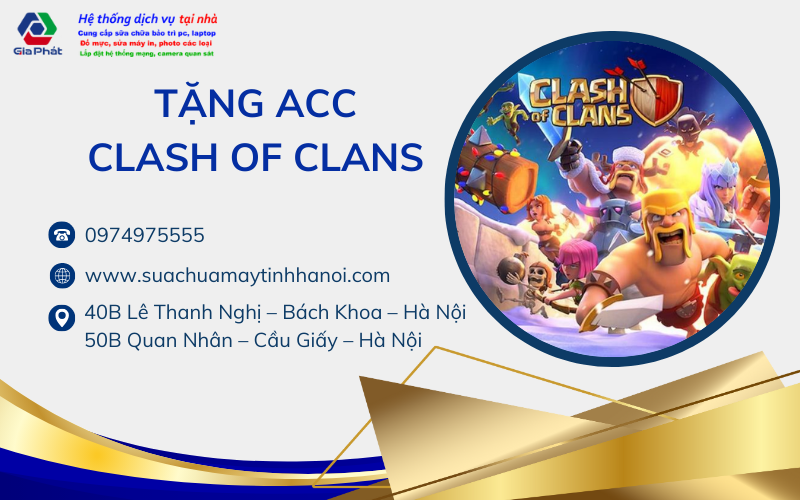 Tặng acc Clash of Clans