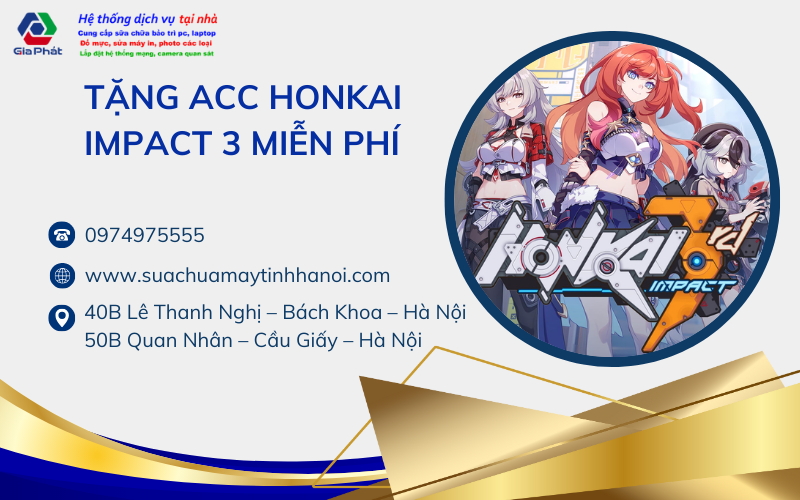 Tặng acc Honkai Impact 3 miễn phí