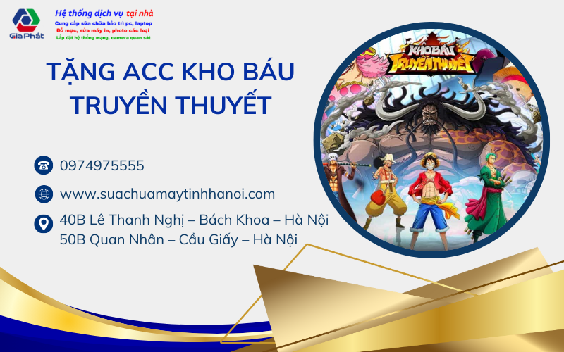 Tặng acc Kho Báu Truyền Thuyết